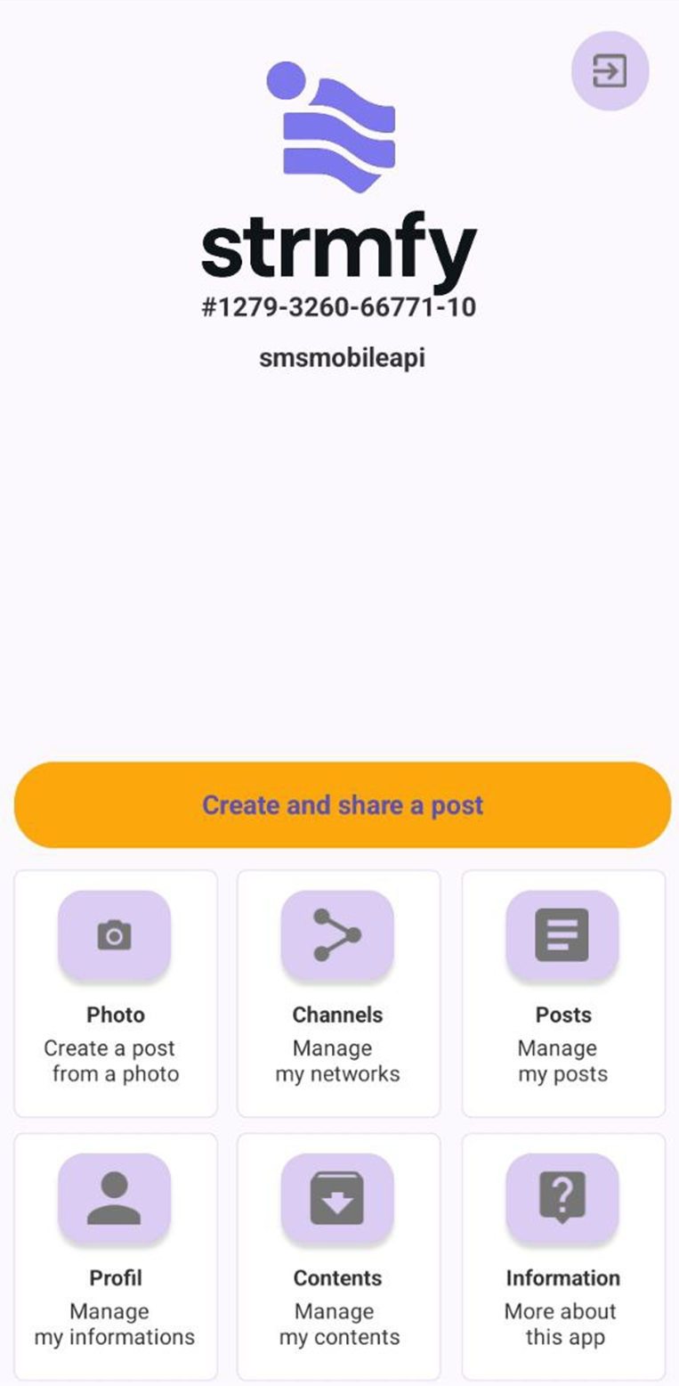 Strmfy app preview showing photo-to-post and scheduler